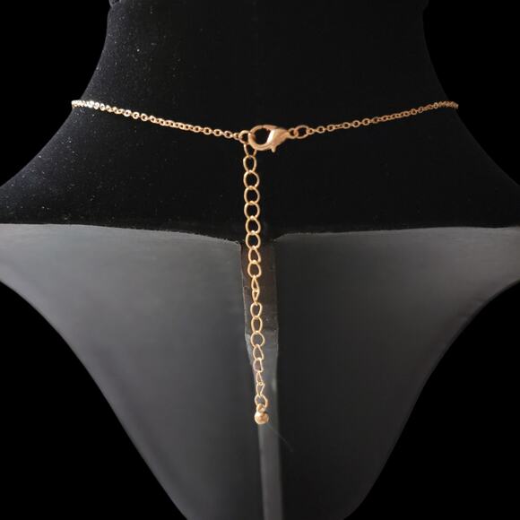 Love is Forever Heart Necklace Gold Tone Pendant Wedding Anniversary Bridal Gift - Picture 3 of 5